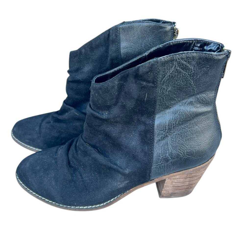 Women's‎ Altar’d State Black Leather/Suede Look Ankle Booties Size 10